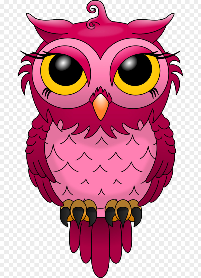 Pieces Of Red-painted Cartoon Owl Clip Art PNG