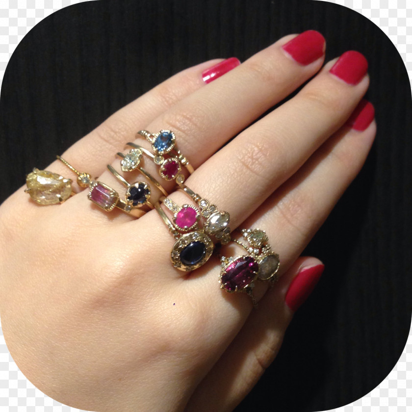 Ruby Nail Hand Model Magenta Jewellery PNG