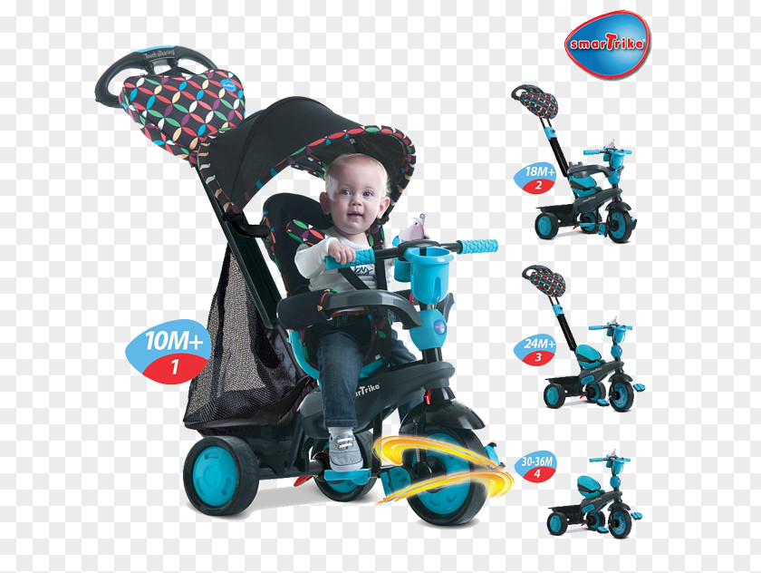 Bicycle Tricycle Smart-Trike Spark Touch Steering 4-in-1 Smart Trike Boutique Delight 3-in-1 PNG