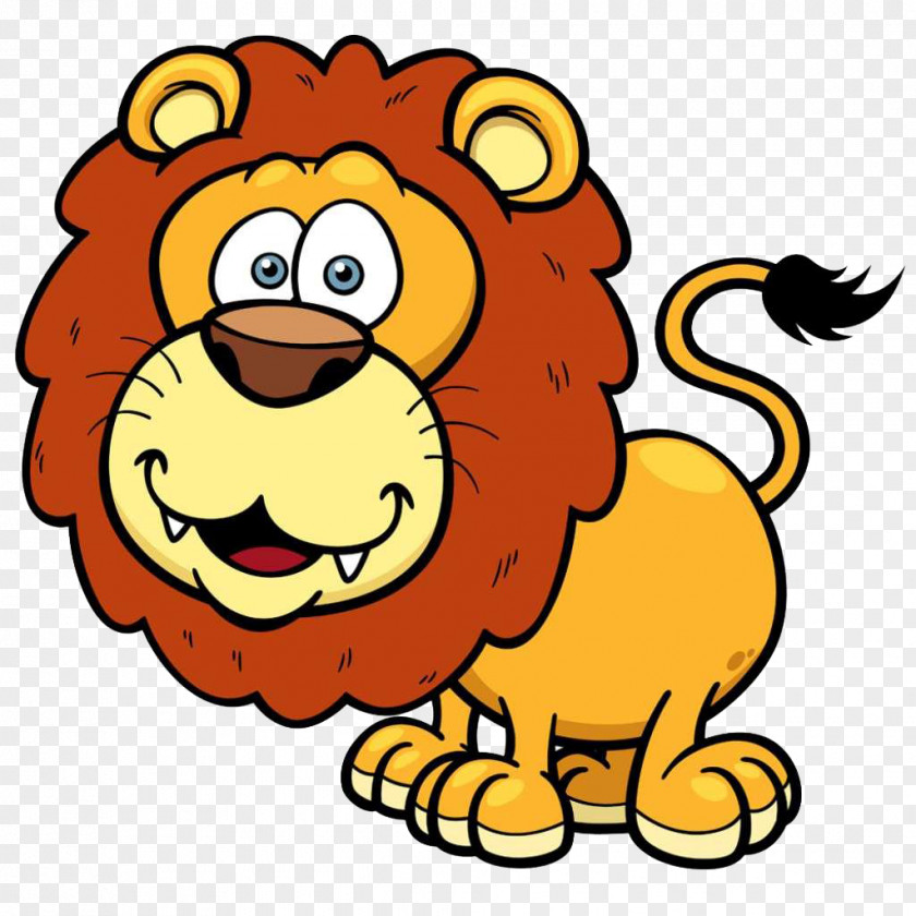 Cartoon Lion Giraffe Animation PNG