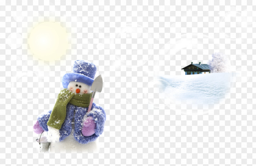 Dressed Snowman And Snow Bubble Of The House Gratis Hat PNG