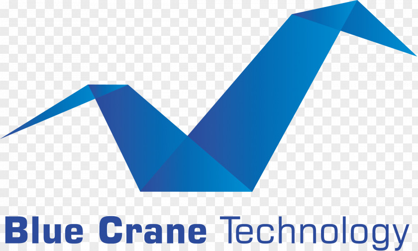 Blue Technology Crane Origami Logo Test Automation PNG