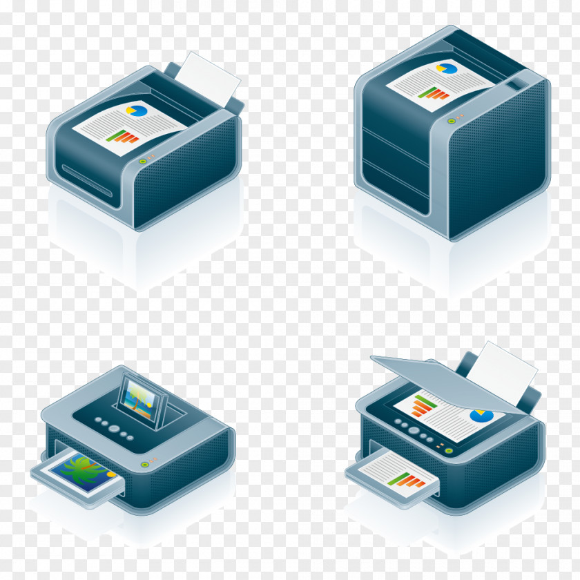 Blue Printer Creative Collection Computer Hardware Stock Photography Photocopier Icon PNG