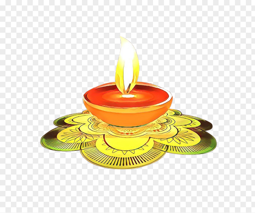 Cup Candle Holder Orange PNG