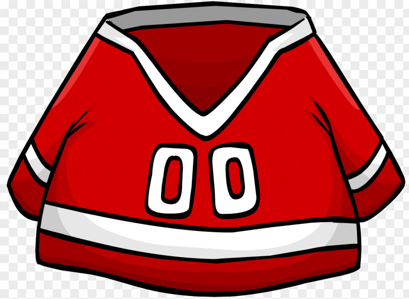 Penguin Hockey Jersey Club Red PNG