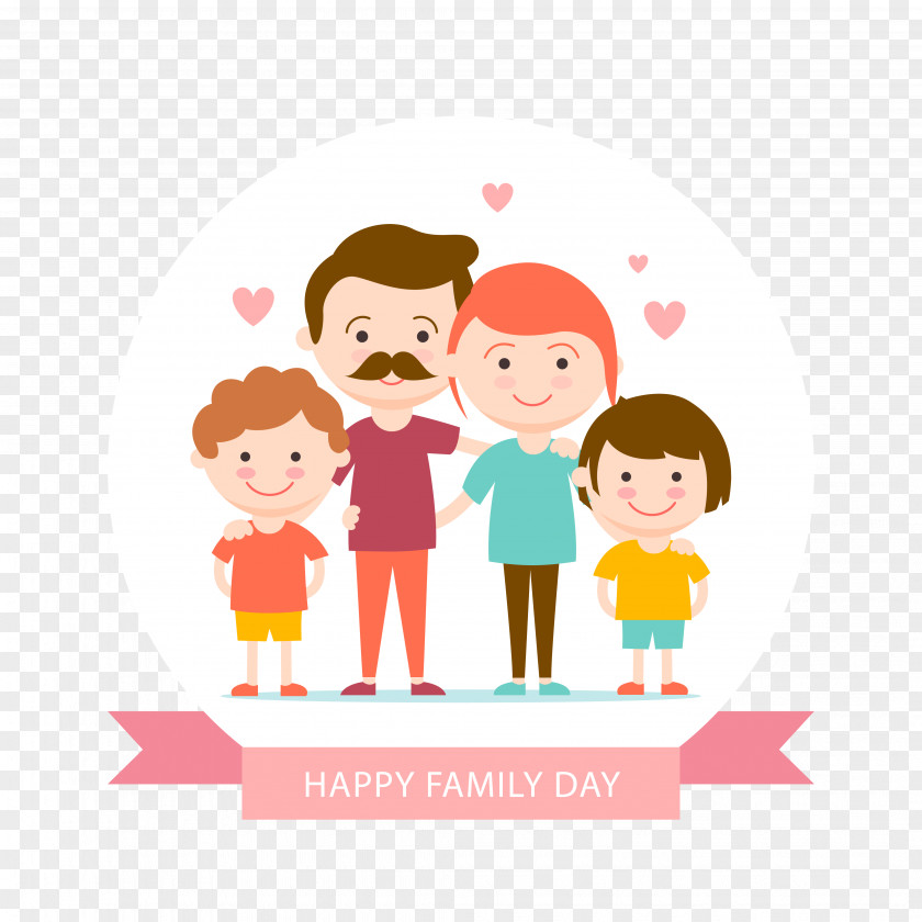 Vector Family Day Illustration PNG