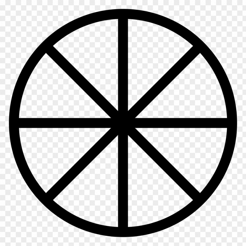 Wicca Wheel Of The Year Spoke Symbol Sun Cross PNG