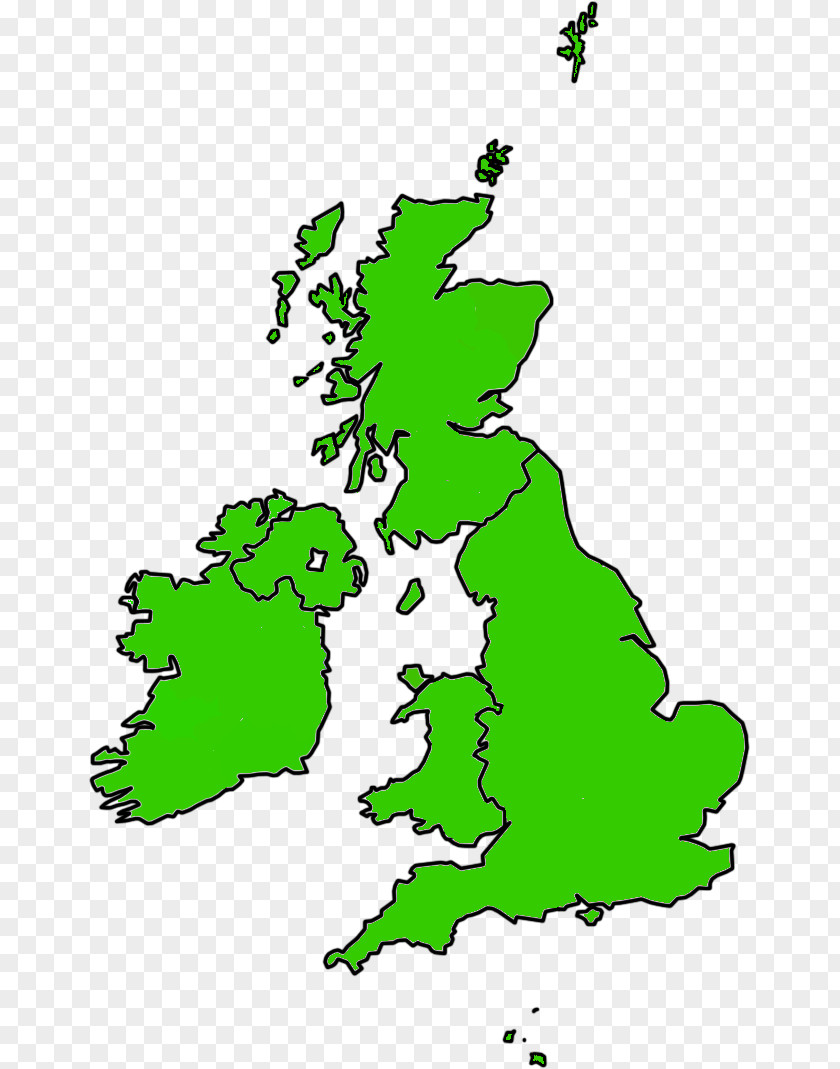 England Northern Ireland British Isles Blank Map PNG