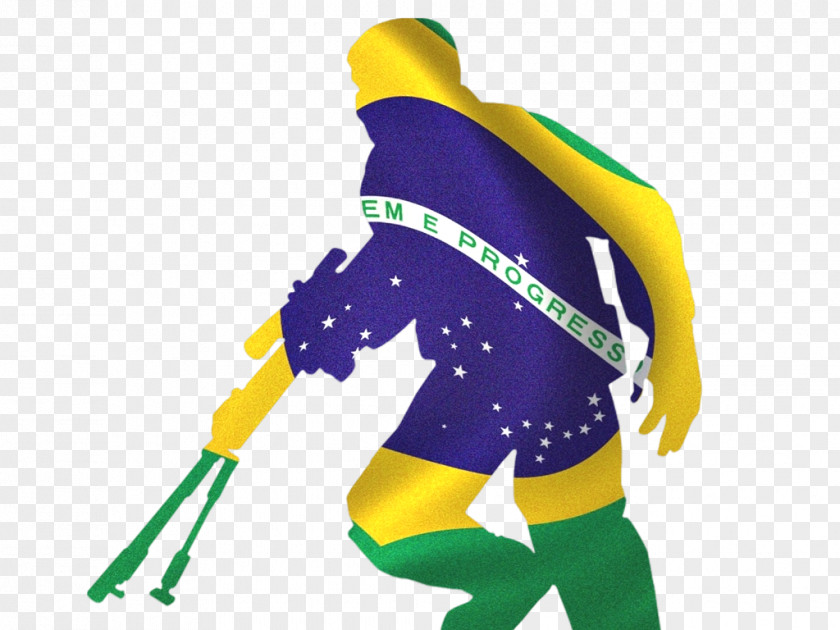 Soldier Flag Of Brazil Clip Art PNG