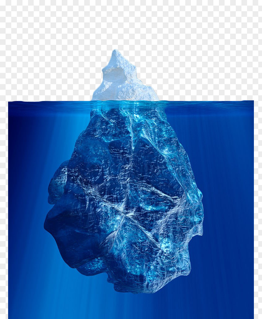 White Underwater Iceberg Antarctic Photography Illustration PNG