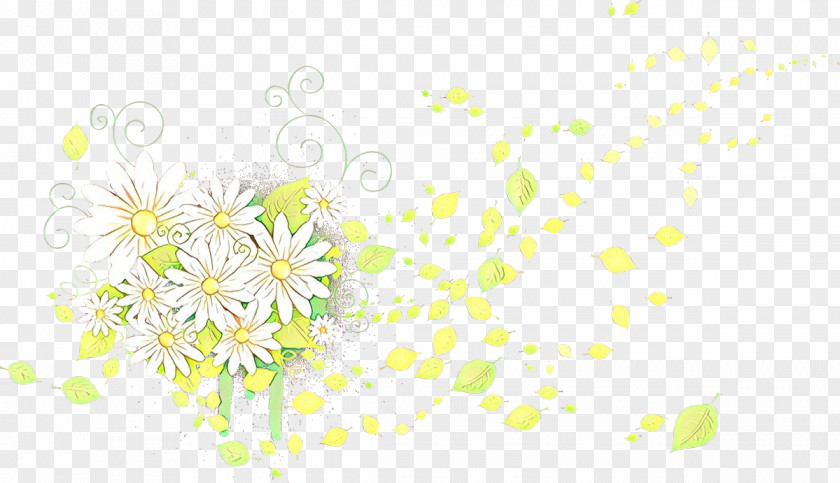 Wildflower Camomile Floral Background PNG