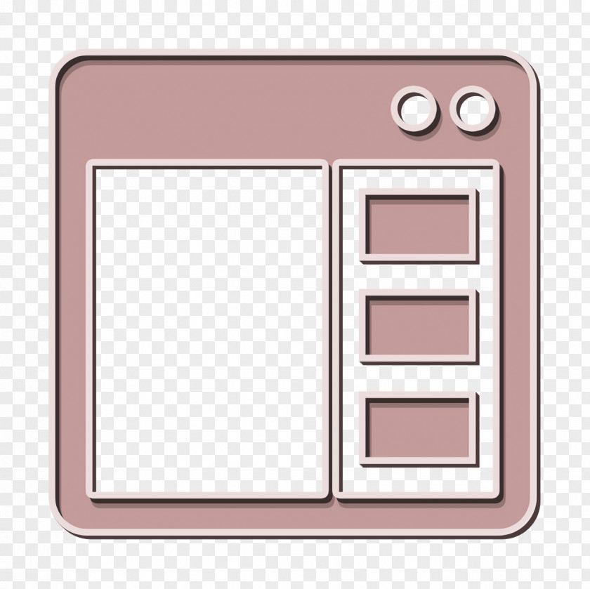 Basic Application Icon Window With Side Bar Selection Interface PNG