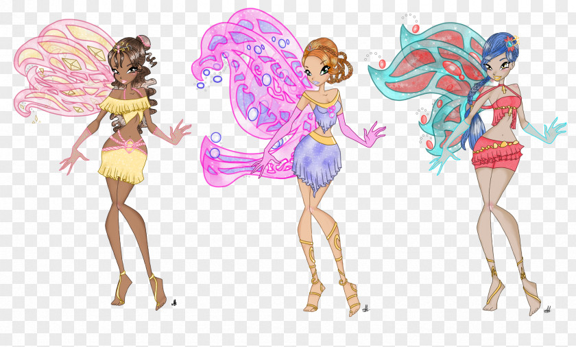 Enchantix Watercolor Politea Roxy Tecna Musa Sirenix PNG