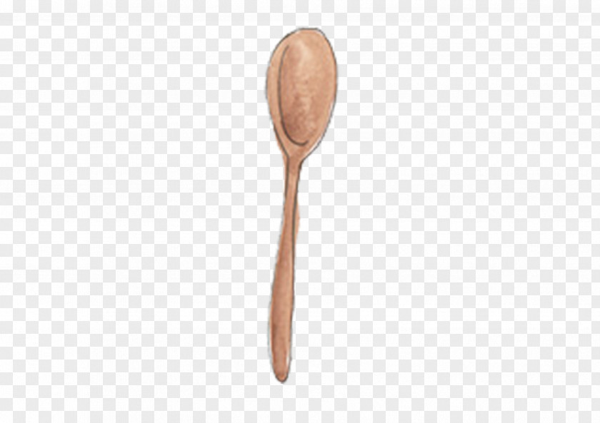 Hand-painted Wooden Spoon Fork PNG