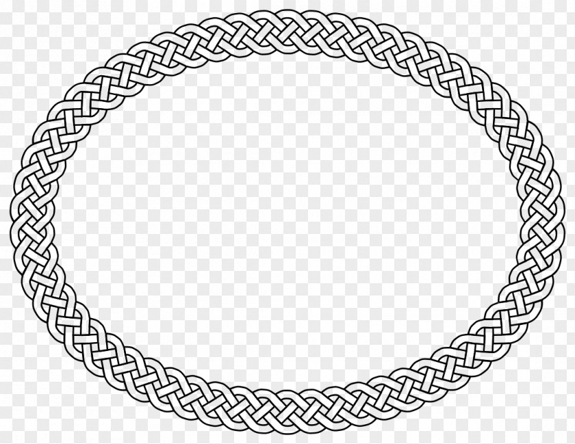Oval Border Circle Chain PNG