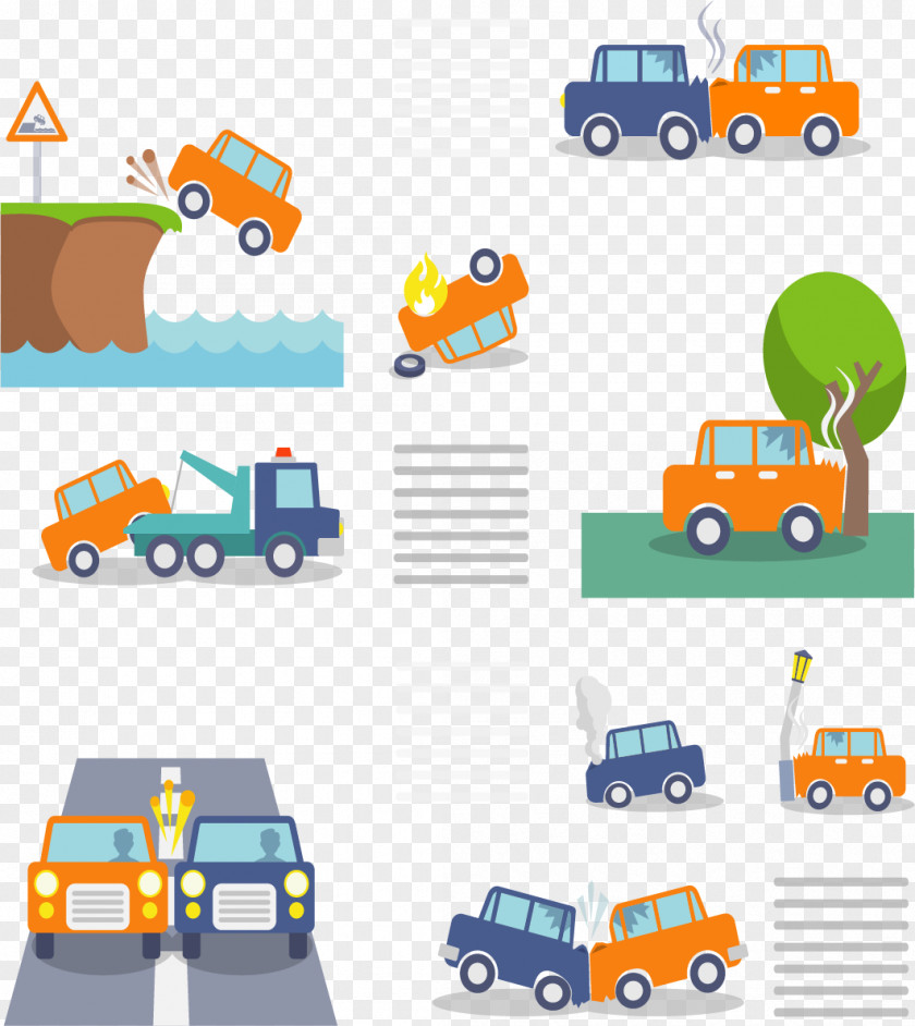 Traffic Accidents Color Posters Car Collision Accident PNG