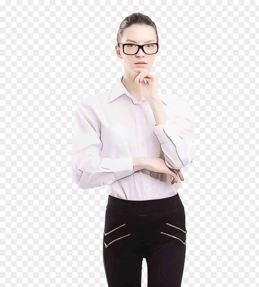 Collar Neck Glasses PNG