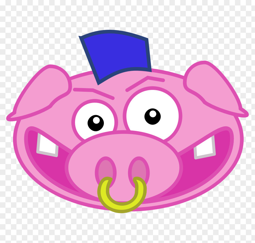 Picture Of A Pink Pig Domestic Free Content Clip Art PNG