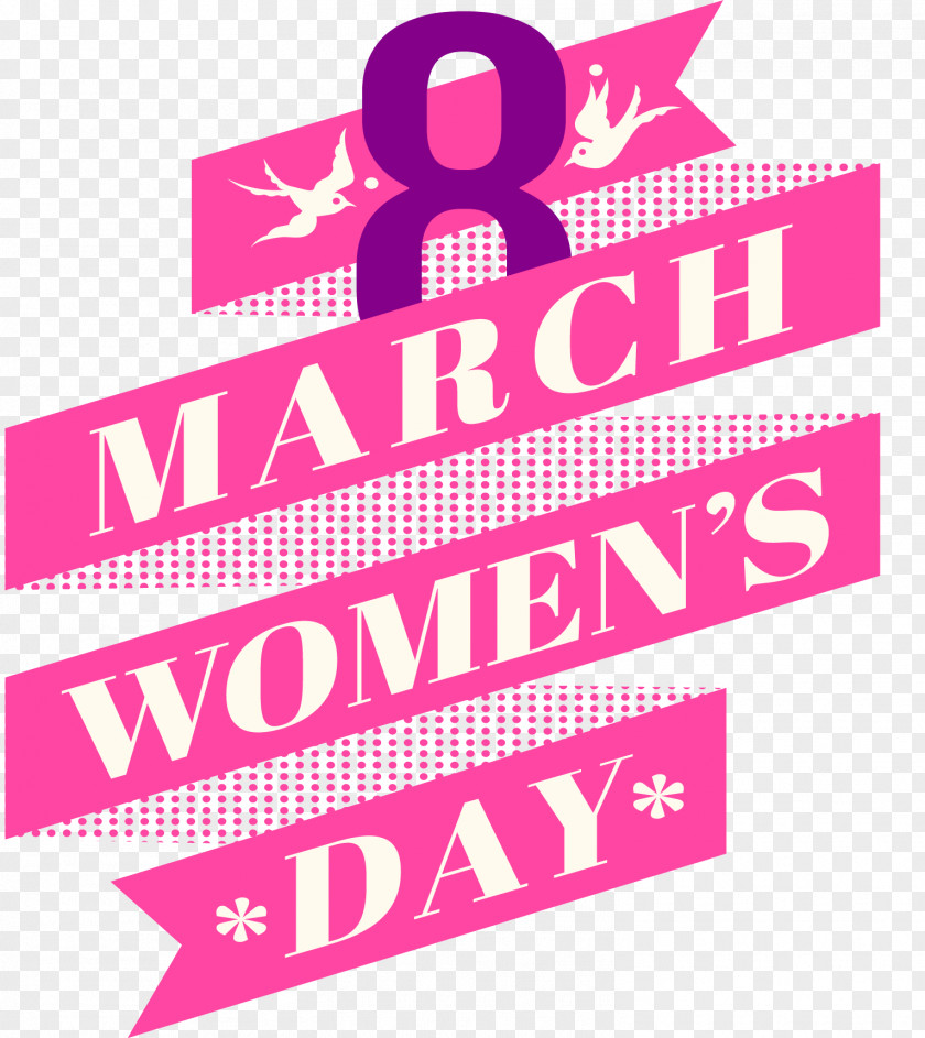 Rotate Pink Three Or Eight International Womens Day March 8 Woman Illustration PNG