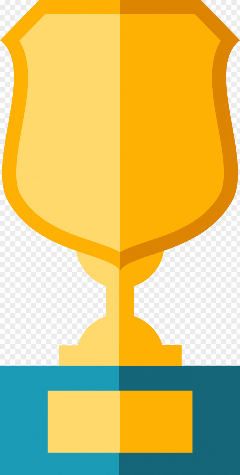 Yellow Concise Trophy Clip Art PNG
