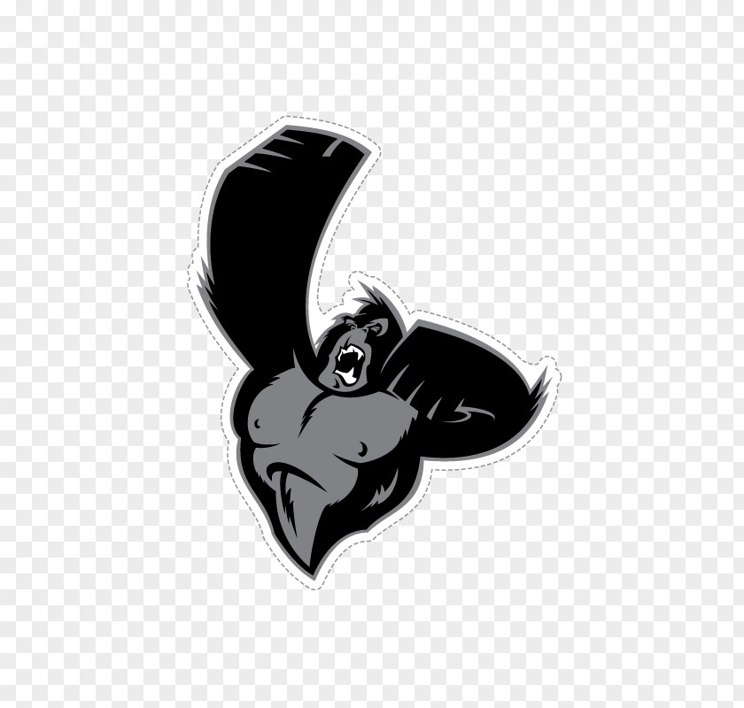 Gorilla Design Element Metal Detectors Logo Rhinoceros Mascot PNG