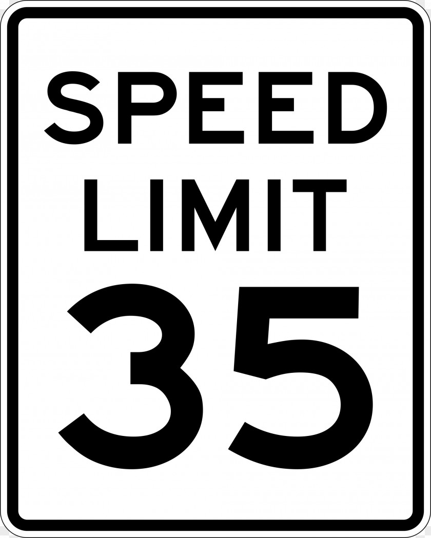 Road Speed Limit Traffic Sign Warning Manual On Uniform Control Devices PNG
