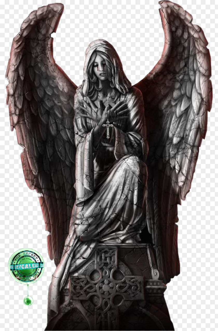 Angel Fallen Statue Art Destroying PNG