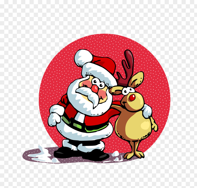 Santa And Rudolph Pictures Claus Reindeer Christmas Card Greeting PNG