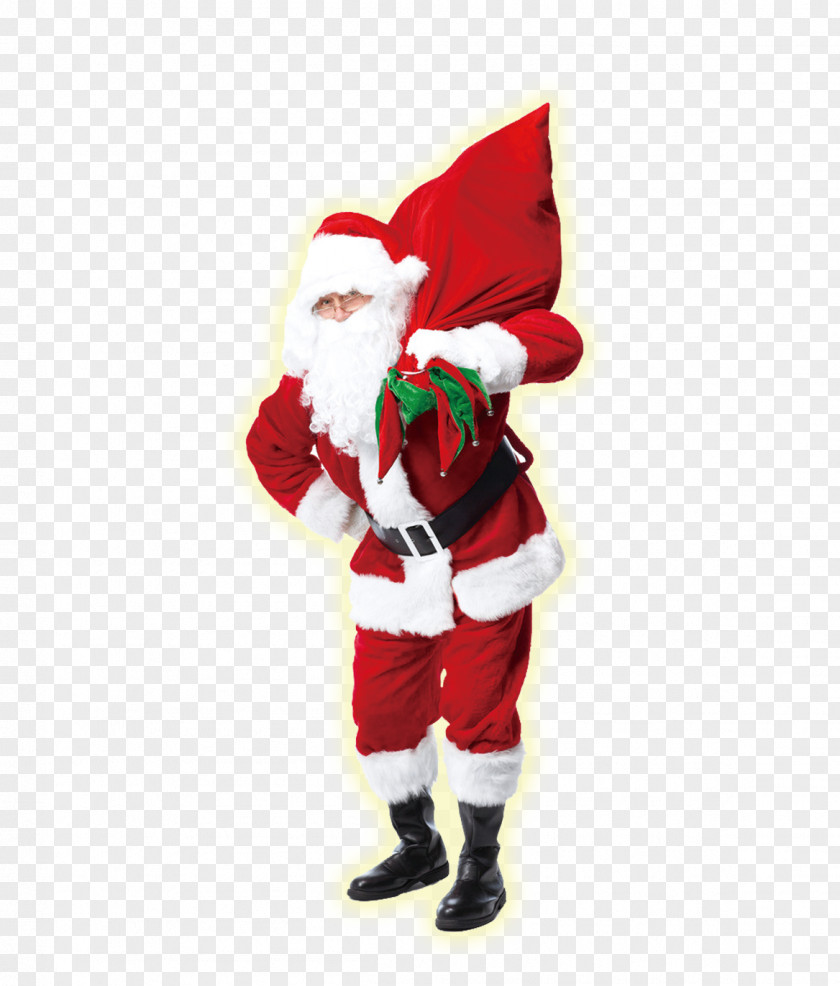 Santa Claus Gift Back Christmas Ornament PNG