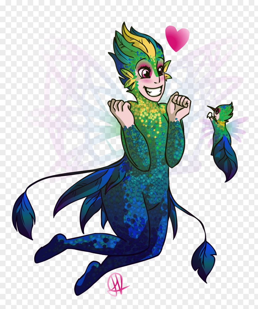 Sweet Tooth Feather Costume Design Cartoon Teal PNG