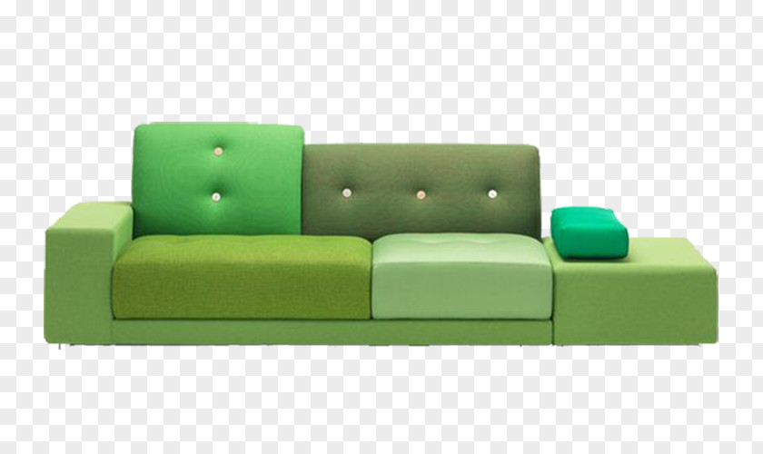 Multiplayer Green Sofa Polder Couch Vitra Designer Textile PNG
