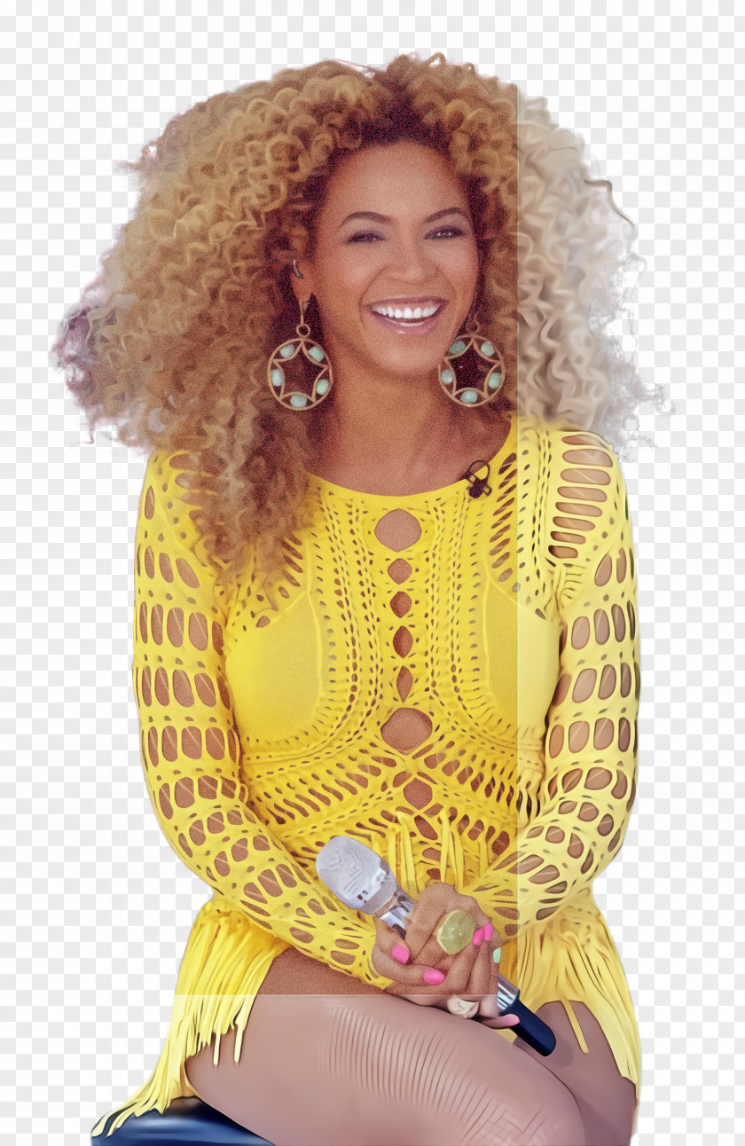 Outerwear Long Hair Clothing Yellow Hairstyle Wig PNG