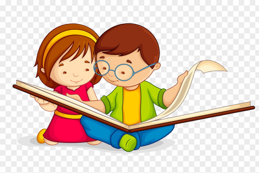Child Book Reading Clip Art PNG