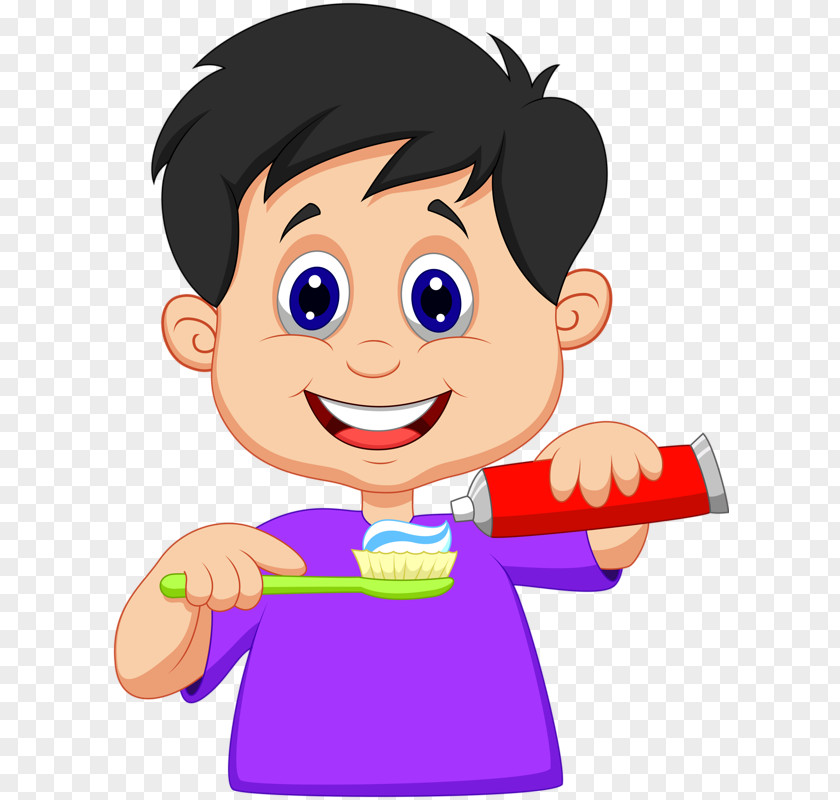 Children Brush Their Teeth Tooth Brushing Cleaning Clip Art PNG