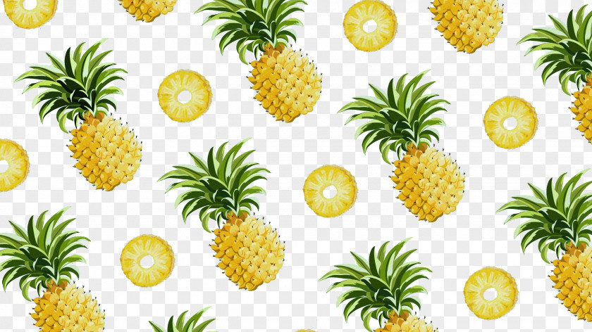 Hand-painted Background Pineapple Cake Bun Fruit PNG