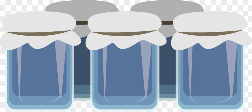 Honey Jar Blue Vector Material Canning PNG