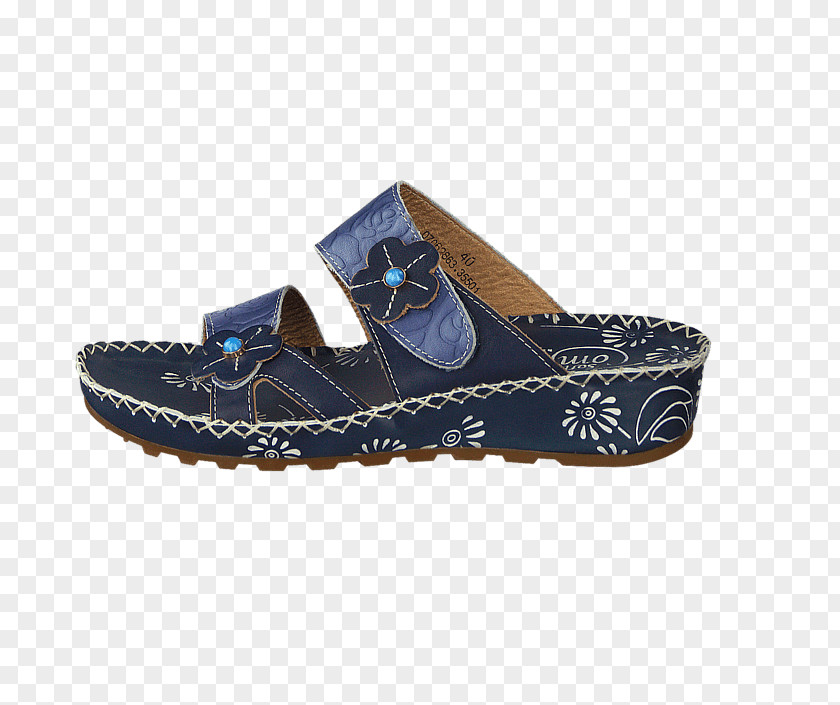 Sandal Shoe Cobalt Blue Slide PNG