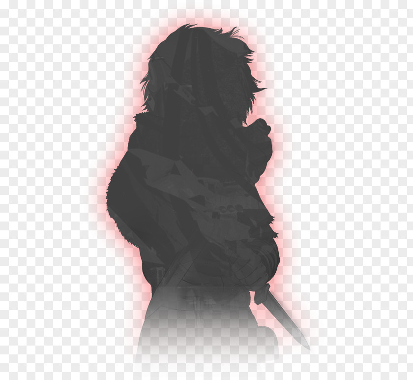 Silhouette Fur Black M PNG