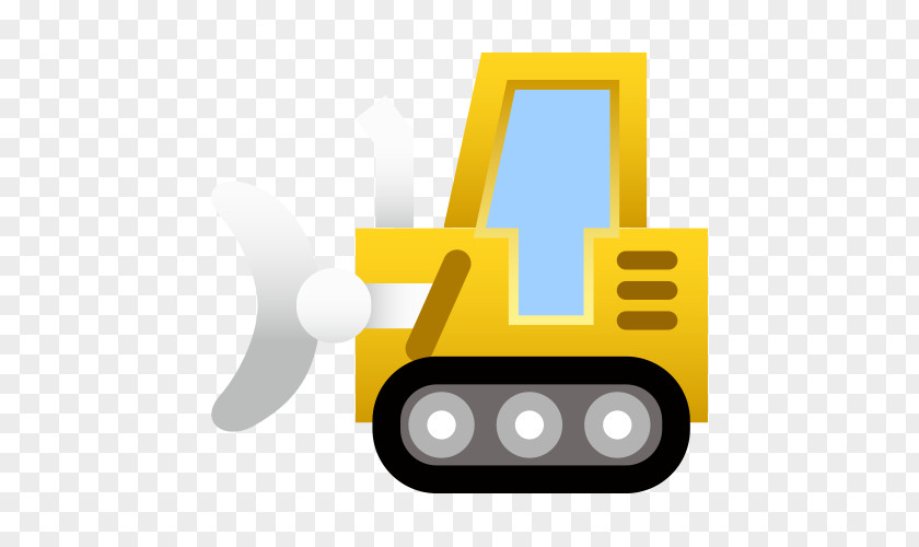 Yellow Bulldozer Engineering Vector Cartoon Car Excavator Icon PNG