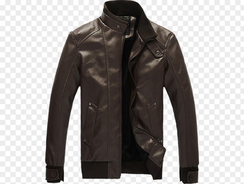 Leather Jacket Clothing Coat PNG