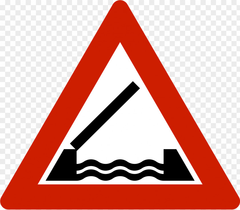 Movable Swing Bridge Road Traffic Sign Warning PNG