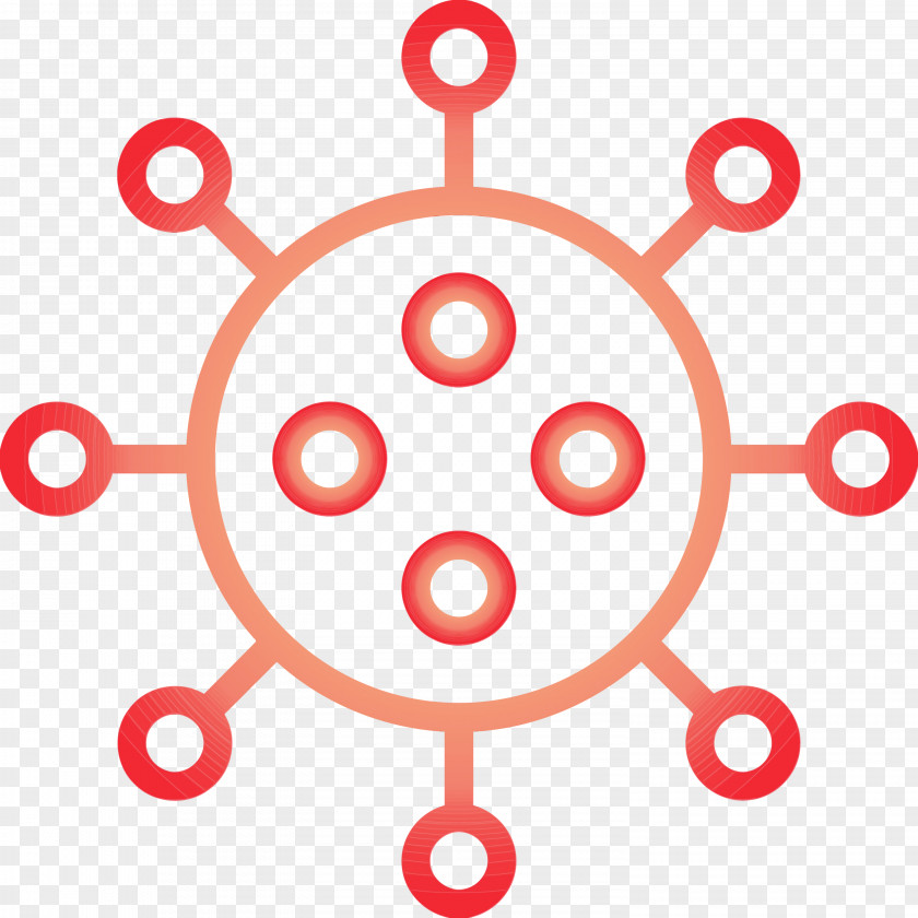 Red Pink Circle Line Art PNG