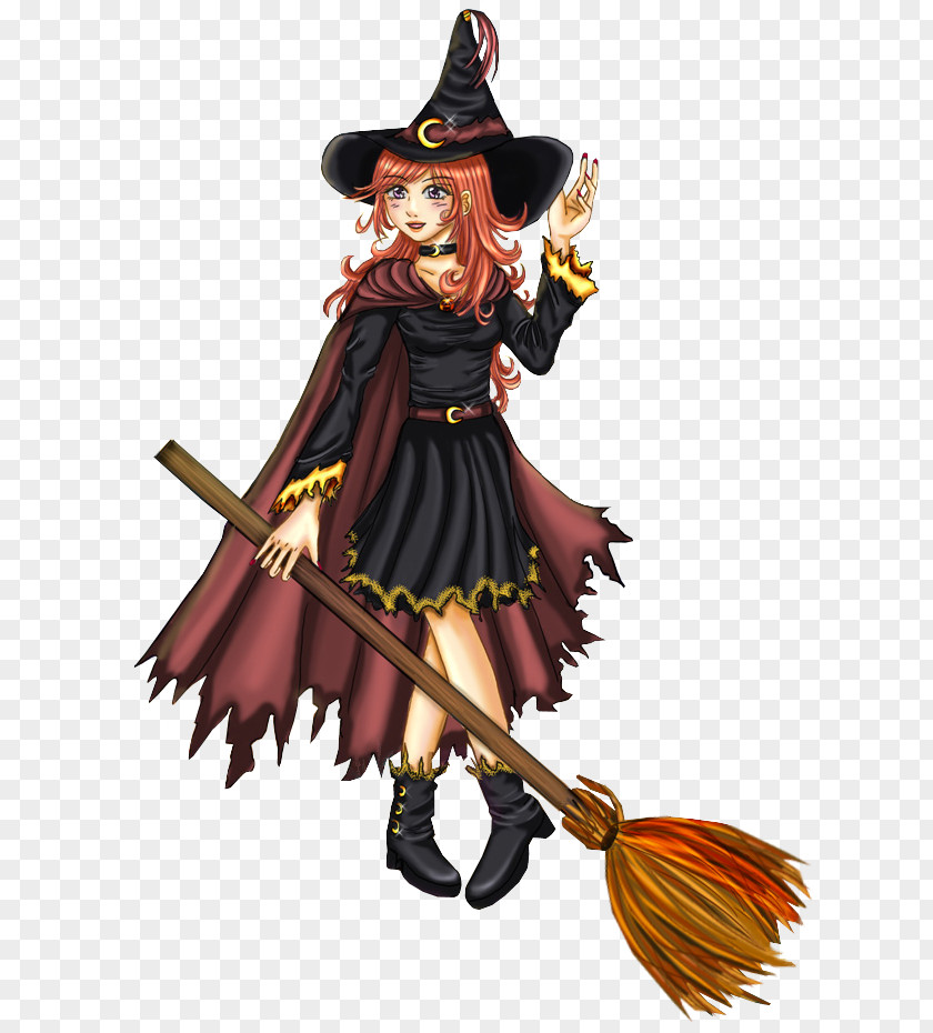 Witch Drawing Broom Clip Art PNG