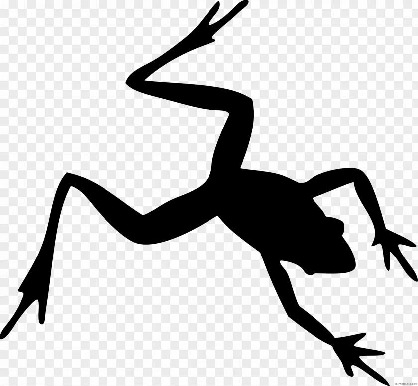 Frog Clipart Black And White Silhouette Clip Art PNG