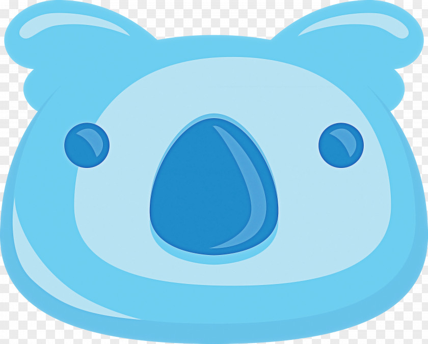 Blue Aqua Turquoise Cartoon Nose PNG