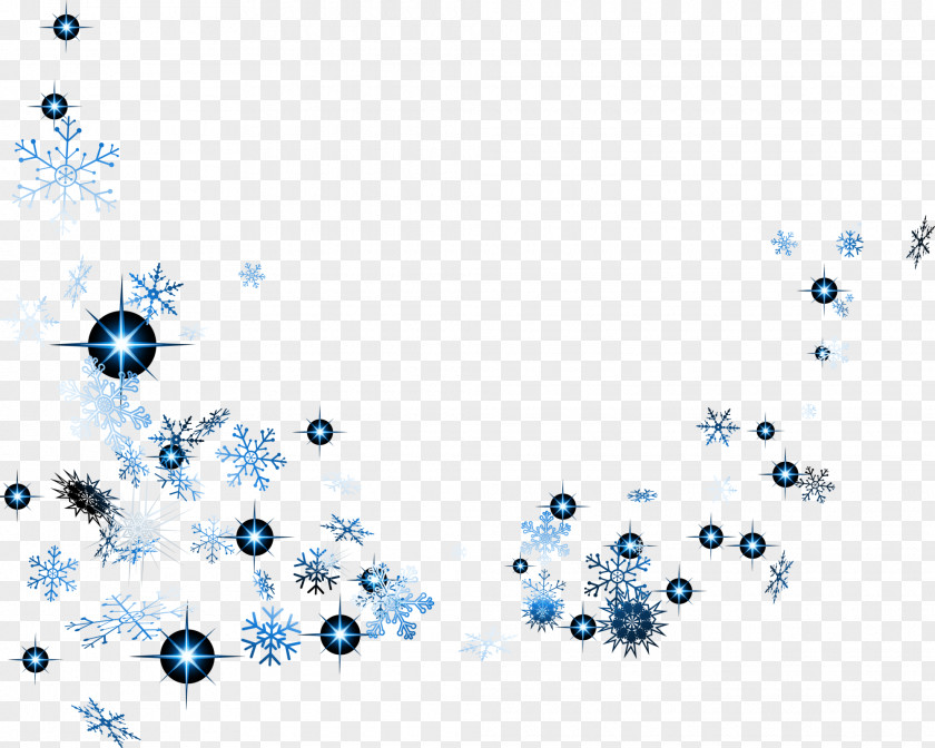 Blue Snowflake Shines PNG