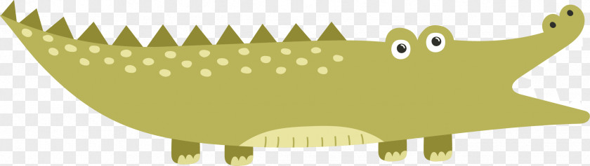 Cartoon Crocodile Illustration PNG