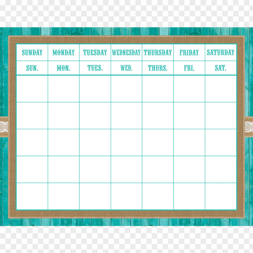 Elementary Teacher Schedule Template Shabby Chic Calendar Grid Set Design PNG