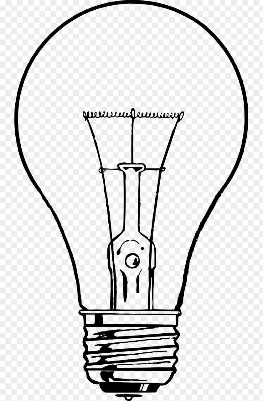 Light Incandescent Bulb Drawing Line Art PNG