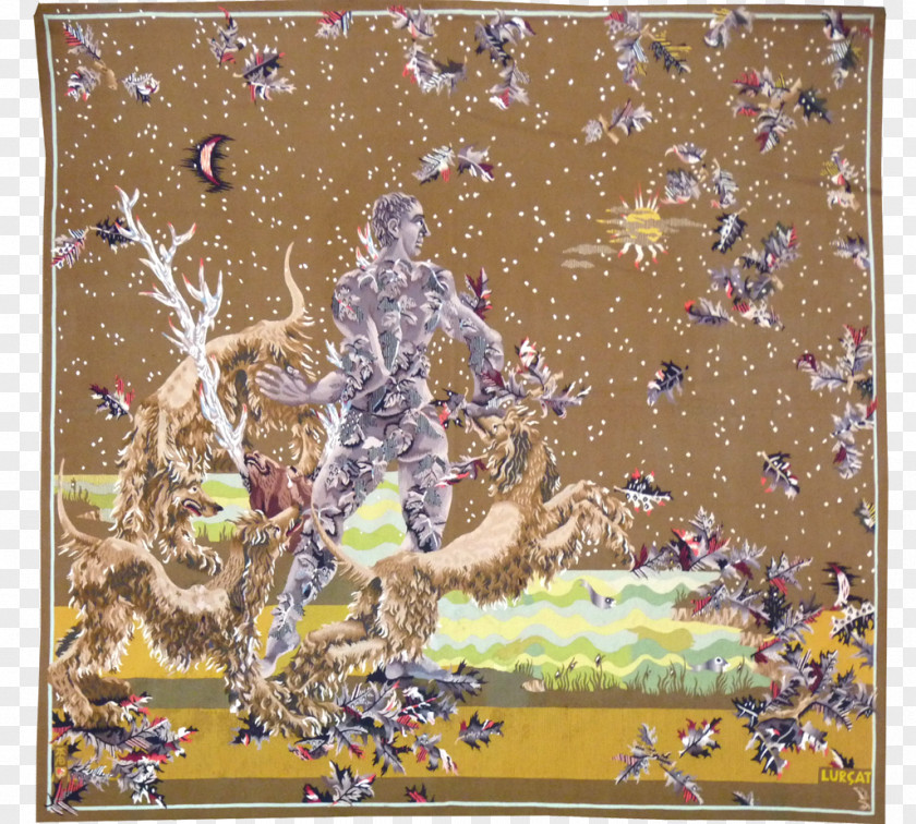 Painting Fauna Tree Tapestry PNG